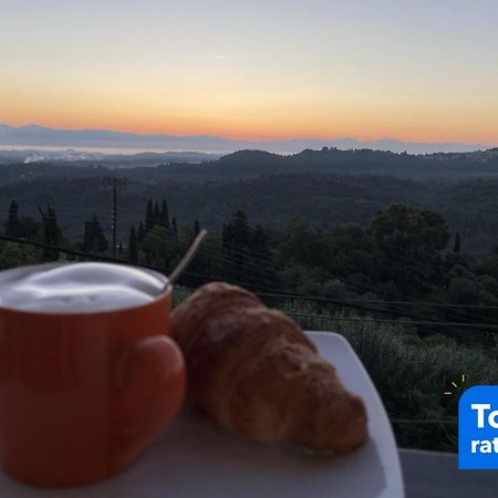 Schoenes Familienappartement In Pelekas, Corfu Mit Meerblick المظهر الخارجي الصورة