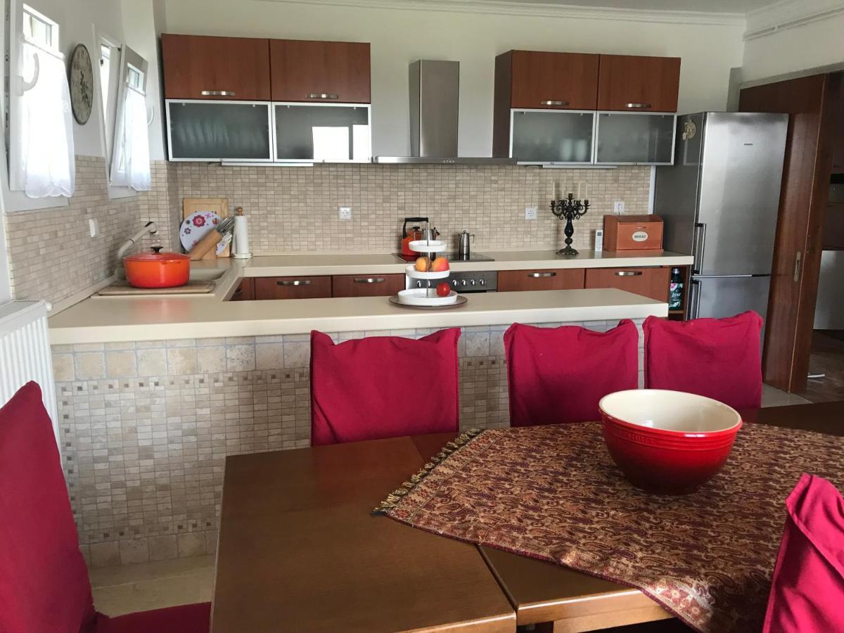Schoenes Familienappartement In Pelekas, Corfu Mit Meerblick المظهر الخارجي الصورة
