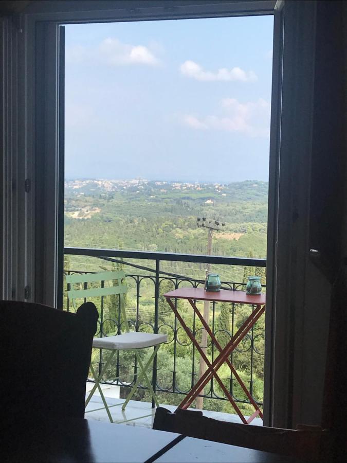 Schoenes Familienappartement In Pelekas, Corfu Mit Meerblick المظهر الخارجي الصورة