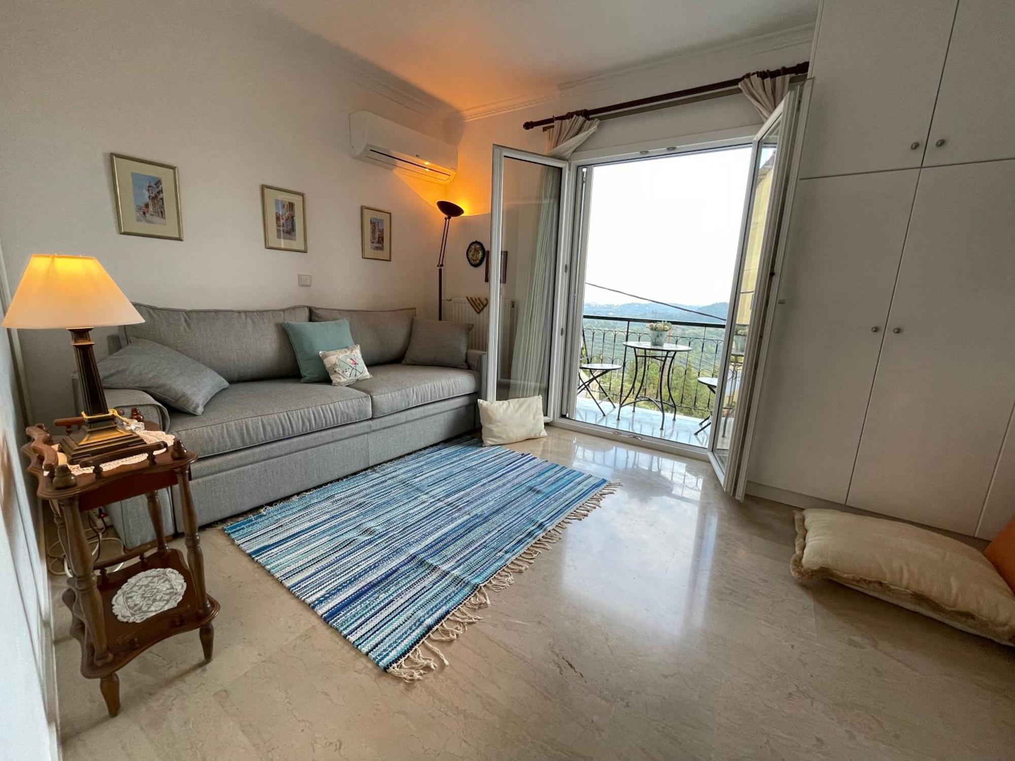 Schoenes Familienappartement In Pelekas, Corfu Mit Meerblick المظهر الخارجي الصورة